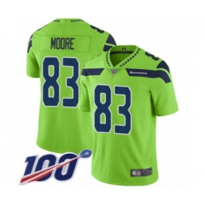Men's Seattle Seahawks #83 David Moore Limited Green Rush Vapor Untouchable 100th Season Football Jersey
