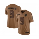 Men's Seattle Seahawks #9 Kenneth Walker III 2023 Brown Salute To Service Limited Football Stitched Jersey