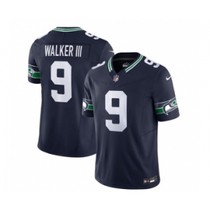 Men's Seattle Seahawks #9 Kenneth Walker III 2023 F.U.S.E. Navy Limited Football Stitched Jersey