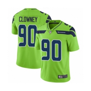 Men's Seattle Seahawks #90 Jadeveon Clowney Limited Green Rush Vapor Untouchable Football Jersey