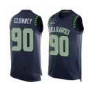 Men's Seattle Seahawks #90 Jadeveon Clowney Limited Steel Blue Player Name & Number Tank Top Football Jersey