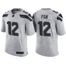 Nike Seattle Seahawks #12 12th Fan 2016 Gridiron Gray II Men's NFL Limited Jersey