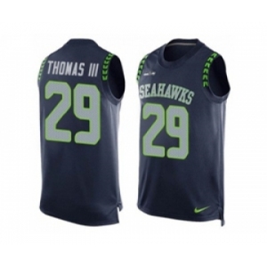 Nike Seattle Seahawks #29 Earl Thomas III Steel Blue Team Color Men's Stitched NFL Limited Tank Top Jersey