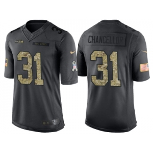 Nike Seattle Seahawks #31 Kam Chancellor Men's Stitched Black NFL Salute to Service Limited Jerseys