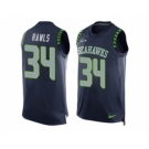 Nike Seattle Seahawks #34 Thomas Rawls Steel Blue Team Color Men's Stitched NFL Limited Tank Top Jersey
