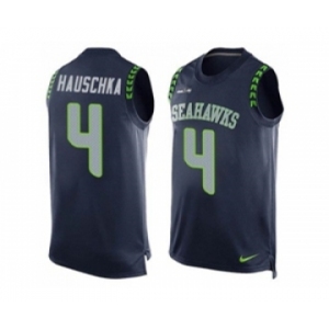 Nike Seattle Seahawks #4 Steven Hauschka Steel Blue Team Color Men's Stitched NFL Limited Tank Top Jersey