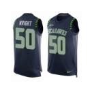 Nike Seattle Seahawks #50 K.J. Wright Steel Blue Team Color Men's Stitched NFL Limited Tank Top Jersey