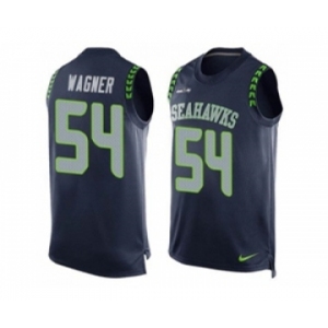 Nike Seattle Seahawks #54 Bobby Wagner Steel Blue Team Color Men's Stitched NFL Limited Tank Top Jersey