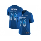 Nike Seattle Seahawks #76 Duane Brown Royal Men Stitched NFL Limited NFC 2018 Pro Bowl Jersey
