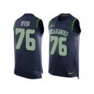 Nike Seattle Seahawks #76 Germain Ifedi Steel Blue Team Color Men's Stitched NFL Limited Tank Top Jersey