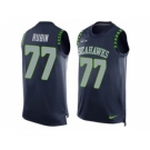 Nike Seattle Seahawks #77 Ahtyba Rubin Steel Blue Team Color Men's Stitched NFL Limited Tank Top Jersey