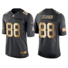 Nike Seattle Seahawks #88 Jimmy Graham Anthracite 2016 Christmas Gold Men's NFL Limited Salute to Service Jersey