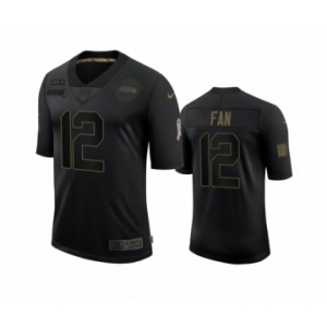 Seattle Seahawks #12 Fan Black 2020 Salute to Service Limited Jersey