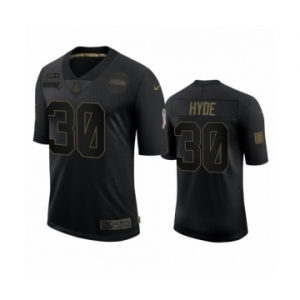 Seattle Seahawks #30 Carlos Hyde Black 2020 Salute to Service Limited Jersey