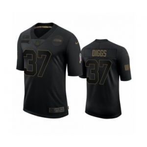 Seattle Seahawks #37 Quandre Diggs Black 2020 Salute to Service Limited Jersey