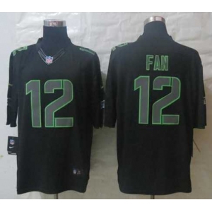 nike nfl jerseys seattle seahawks #12 fan black[nike impact limited]