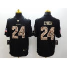 nike nfl jerseys seattle seahawks #24 lynch Black[salute to service limited]