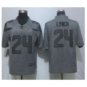 nike nfl jerseys seattle seahawks #24 marshawn lynch gray[nike Limited]
