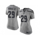 Women Nike Seahawks #29 Earl Thomas III Gray Stitched NFL Limited Gridiron Gray Jersey