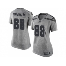 Women Nike Seahawks #88 Jimmy Graham Gray Stitched NFL Limited Gridiron Gray Jersey