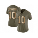 Women Nike Seattle Seahawks #10 Paul Richardson Limited Olive Gold 2017 Salute to Service NFL Jersey