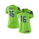 Women Nike Seattle Seahawks #16 Tyler Lockett Limited Green Rush NFL Jerseys