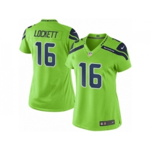 Women Nike Seattle Seahawks #16 Tyler Lockett Limited Green Rush NFL Jerseys