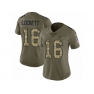 Women Nike Seattle Seahawks #16 Tyler Lockett Limited Olive Camo 2017 Salute to Service NFL Jersey