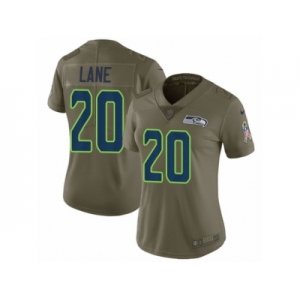 Women Nike Seattle Seahawks #20 Jeremy Lane Limited Olive 2017 Salute to Service NFL Jersey