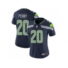 Women Nike Seattle Seahawks #20 Rashaad Penny Steel Blue Team Color Stitched NFL Vapor Untouchable Limited Jersey