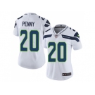 Women Nike Seattle Seahawks #20 Rashaad Penny White Stitched NFL Vapor Untouchable Limited Jersey