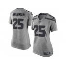 Women Nike Seattle Seahawks #25 Richard Sherman Gray Stitched Gridiron