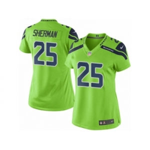 Women Nike Seattle Seahawks #25 Richard Sherman Limited Green Rush NFL Jerseys