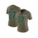 Women Nike Seattle Seahawks #27 Eddie Lacy Limited Olive 2017 Salute to Service NFL Jersey