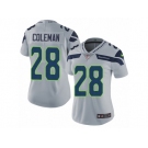 Women Nike Seattle Seahawks #28 Justin Coleman Grey Alternate Vapor Untouchable Limited Player NFL Jersey