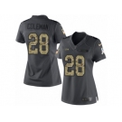 Women Nike Seattle Seahawks #28 Justin Coleman Limited Black 2016 Salute to Service NFL Jersey