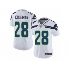 Women Nike Seattle Seahawks #28 Justin Coleman White Vapor Untouchable Limited Player NFL Jersey