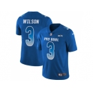 Women Nike Seattle Seahawks #3 Russell Wilson Royal Stitched NFL Limited NFC 2018 Pro Bowl Jersey