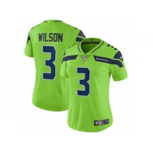 Women Nike Seattle Seahawks #3 Russell Wilson Vapor Untouchable Limited Green NFL Jersey