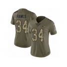 Women Nike Seattle Seahawks #34 Thomas Rawls Limited Olive Camo 2017 Salute to Service NFL Jersey