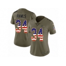 Women Nike Seattle Seahawks #34 Thomas Rawls Limited Olive USA Flag 2017 Salute to Service NFL Jersey