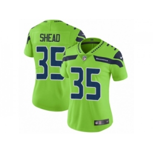 Women Nike Seattle Seahawks #35 DeShawn Shead Vapor Untouchable Limited Green NFL Jersey