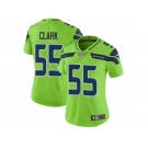 Women Nike Seattle Seahawks #55 Frank Clark Vapor Untouchable Limited Green NFL Jersey