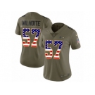 Women Nike Seattle Seahawks #57 Michael Wilhoite Limited Olive USA Flag 2017 Salute to Service NFL Jersey