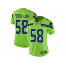 Women Nike Seattle Seahawks #58 Kevin Pierre-Louis Vapor Untouchable Limited Green NFL Jersey