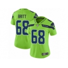 Women Nike Seattle Seahawks #68 Justin Britt Vapor Untouchable Limited Green NFL Jersey