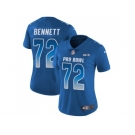 Women Nike Seattle Seahawks #72 Michael Bennett Royal Stitched NFL Limited NFC 2018 Pro Bowl Jersey