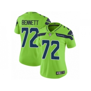 Women Nike Seattle Seahawks #72 Michael Bennett Vapor Untouchable Limited Green NFL Jersey