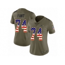 Women Nike Seattle Seahawks #74 George Fant Limited Olive USA Flag 2017 Salute to Service NFL Jersey