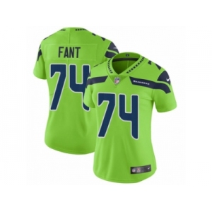 Women Nike Seattle Seahawks #74 George Fant Vapor Untouchable Limited Green NFL Jersey